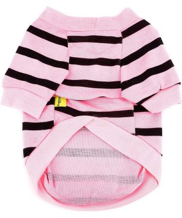 Zweitea Summer Dog Shirts for Small Dogs - Soft Cotton Striped Puppy T-Shirts & Sweatshirts with Love Heart Design - Buy Online on GoSupps.com