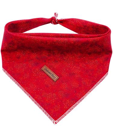 Lionheart Glory Dog Haller 1 Packer Washable Soft Cotton Christmas Libbar Schal adjustable Kerchief square dog Neck towel for large dogs red neckerchiefs Large (1 Pack) B: Christmas red