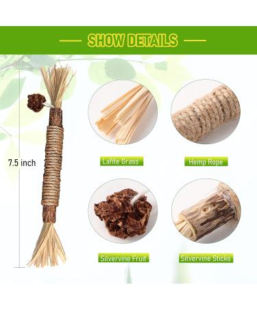 BAWAN Catnip & Silvervine Toys for Cats | Interactive Teething Chew Toys for Indoor Cats | Dental Toy for Aggressive Chewers | 3PCS - Buy Online on GoSupps.com