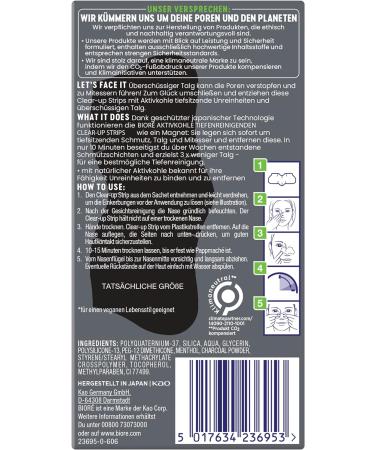Bior 6 Deep-Cleaning Activated Charcoal Nose Strips - Remove Blackheads & Impurities for Normal to Oily Skin - 1 Pack of 6 Strips - Buy Online on GoSupps.com