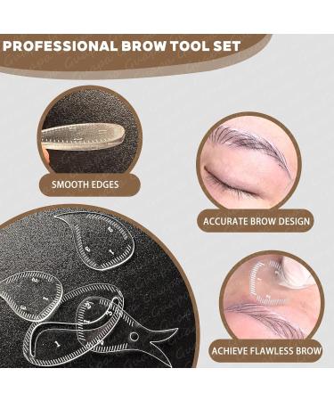 Hairstroke Brow Mapping Ruler Gabarit R utilisable en Acrylique pour Sourcils & Eyeliner Guide de Dessin Rapide 1 Minute pour une Forme d Arche Pr cise et un Design de Sourcils Soign (Kit-2) - Buy Online on GoSupps.com