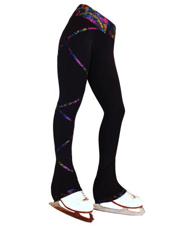 Ice Fire Figure Skating Criss Cross Pants - Stardust Sparkle Adult XSmall (12-14)