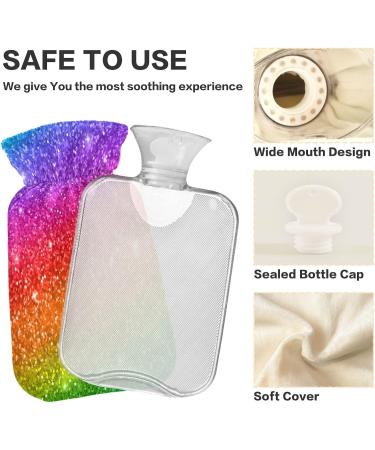 Buy Rainbow Glitter Star Galaxy Hot Water Bottle 2L - Ideal for Cramps & Pain Relief | Hot/Cold Compress for All Ages - Buy Online on GoSupps.com