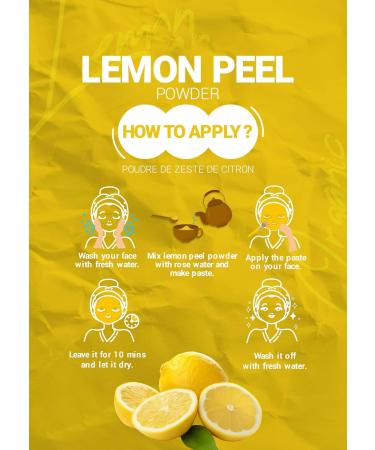 She Made Lemon Peel Powder For Skin Care | 100gms (3.52 Oz) | 100% Pure and Natural Lemon Peel Powder | No Added Preservative and Anti Tan Face Pack - Buy Online on GoSupps.com