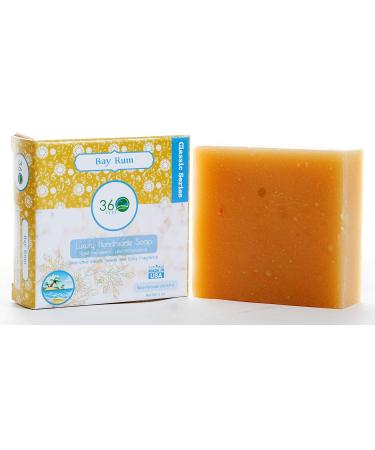 360Feel Bay Rum Soap - Handmade Men's Bar with Woodsy Spicy Scent - Perfect Gift for Men - Castile Shaving Soap - Buy Online on GoSupps.com