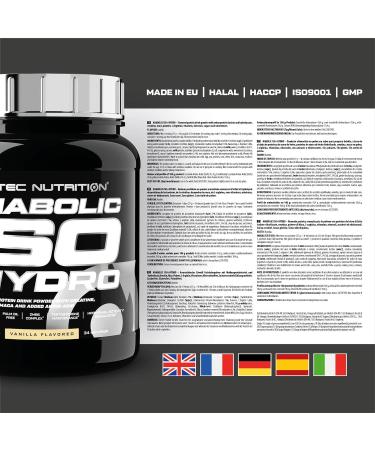 Scitec Nutrition Anabolic Iso+Hydro - Whey Protein Blend - With Creatine Maca & Amino Acids - ZMB6 Complex for Testosterone Maintenance 920g Vanilla - Buy Online on GoSupps.com