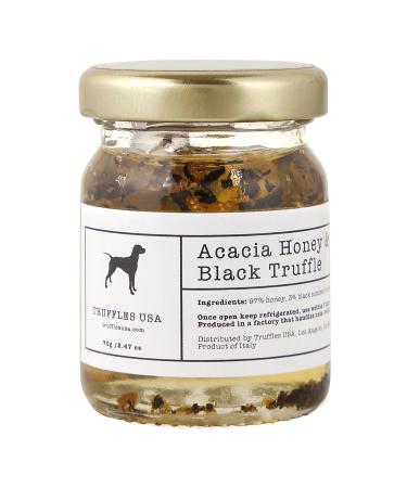 TRUFFLES USA Acacia Truffle Honey 2.47oz 70g- Imported from Italy - Specialty Truffle Jar - Vegetarian - Gluten Free