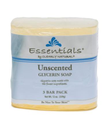 Clearly Natural Glycerine Bar Soap, Unscented, 3 Count, 4 oz each (876872362) Unscented 3 Count (Pack of 1)