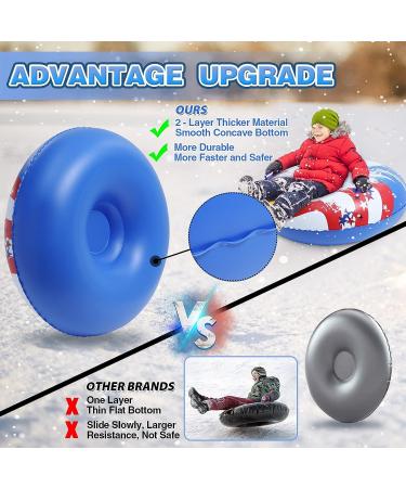 49 Snow Tube for Kids and Adults - Heavy Duty Inflatable Winter Sled with Reinforced Handles - Outdoor Sledding Fun in the Snow - Buy Online on GoSupps.com