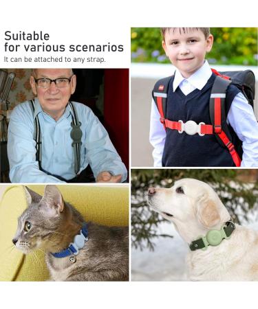 Vancle 2-Piece Silicone Waterproof Case for AirTag Dog Collar | Protective Cover for Pets | Black & Dark Green - Buy Online on GoSupps.com