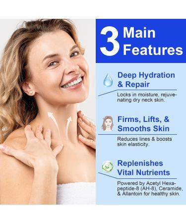 Cr me Raffermissante pour le Cou avec Rouleau AH-8 Id ale pour Raffermir et Raffermir la Peau Rel ch e pour une Peau Rel ch e R duire les Rides et Ridules Nourrir En Hexapeptide-8 Raffermissant 2 - Buy Online on GoSupps.com