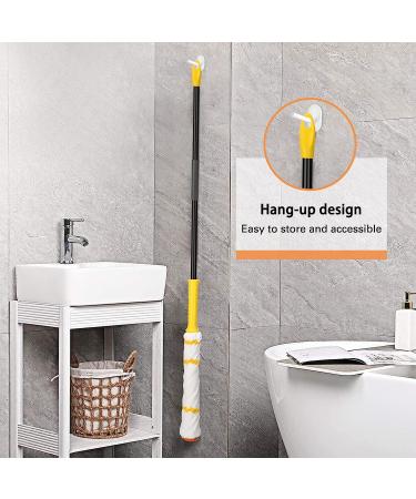Self-Wringing Twist Mop with Microfiber Pad - 57-inch Long Handled Floor Cleaner for Kitchen, Hardwood, Bathroom, Garage, Office, Warehouse - Yellow - Buy Online on GoSupps.com