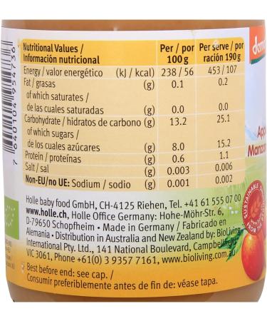  Holle Holle Fruit Post Apple Banana and Apricot (+ 6 Months) 190 g - Buy Online on GoSupps.com