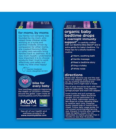 Mommy's Bliss Organic Baby Bedtime Drops + Overnight Immunity Support  Promotes Restful Night  Melatonin Free  Age 4 Month+  2 Fl Oz - Buy Online on GoSupps.com