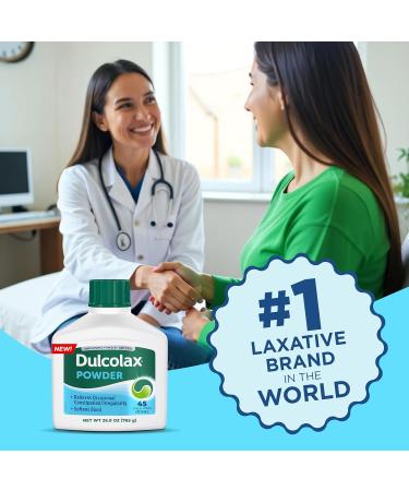 Dulcolax Laxative Powder Gentle and Effective Constipation Relief for Adults Stool Softener with PEG 3350 Stimulant Free Formula No Harsh Side Effects Osmotic Laxative 26.9 oz Bottle 45 Doses - Buy Online on GoSupps.com