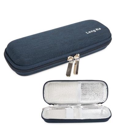Youshares insulin generator travel case small handy medication diabetics isolated portable cooling bag for insulin pencil and diabetic needs navy blau 02 Marineblau