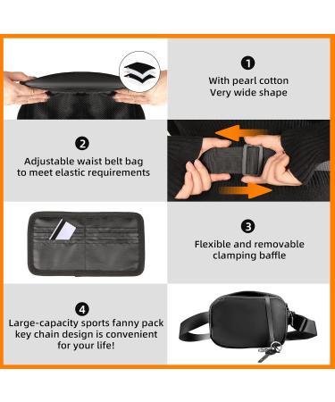 Unisex Waterproof Mini Fanny Pack with Adjustable Strap - Ideal for Outdoor Activities - Black - Buy Online on GoSupps.com