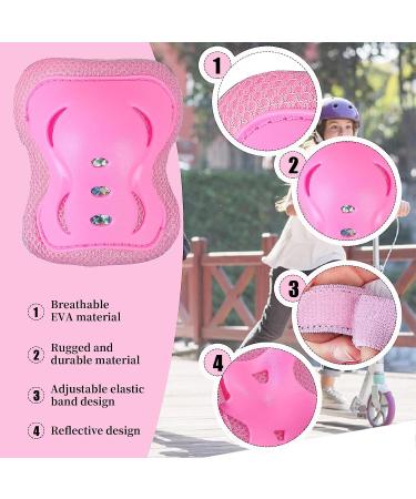 Kids Protective Gear Set | Soft Knee Pads, Elbow Pads, Wrist Guards - for Skating, Cycling, Rollerblading, Scooter, Skateboard | Boys Girls | Butterfly-Pink S - Buy Online on GoSupps.com