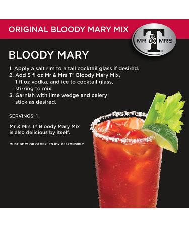 Mr & Mrs T Original Bloody Mary Mix 1.75 L Bottles - 6 Pack, 59.2 Fl Oz Each - Buy Online on GoSupps.com