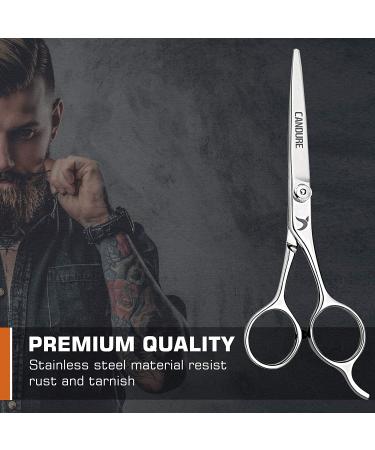 Candure Beard Mustache Scissors 5.5 - Salon Facial Hair Cutting Shears with Razor Edge Blades - Buy Online on GoSupps.com