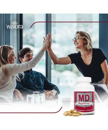 Waiora MegaDefense Mushroom Supplement - Mushroom Capsules for Daily Wellness 6 Mushroom-Supplement: Reishi Turkey Tail Cordyceps Maitake Agaricus & Shiitake Non-GMO (1 Bott/60 Veggie Caps) - Buy Online on GoSupps.com