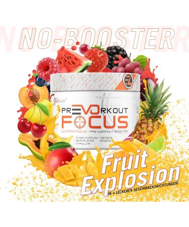 Evolabs Prevorkout Focus Powder 221G - Premium Pre-Workout Booster with N-Acetyl-L-Cystein Beta-Alanin Guarana & Siberian Ginseng - Blueberry Flavor for Enhanced Gaming & Training Performance - Buy Online on GoSupps.com