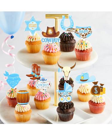 Cowboy Cupcake Cake Toppers Western Theme Cake Topper Cowboy Cake Picks Cake Decoration for Kids Cowboy Birthdays Party Cowgirl Party Supplies Western Decorations - Buy Online on GoSupps.com