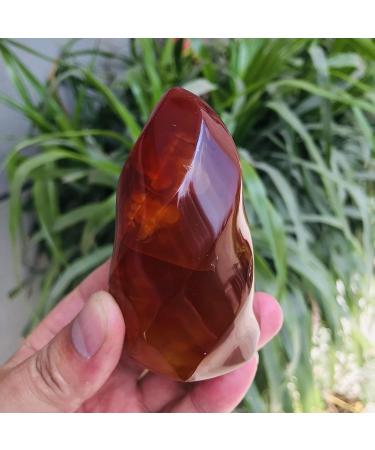 Natural Crystal Rough 200-300g Red Agate Crystal Flame Natural Carnelian Quartz Torch Gemstone Free Form Crystals Reiki Home Decor Stones - Buy Online on GoSupps.com