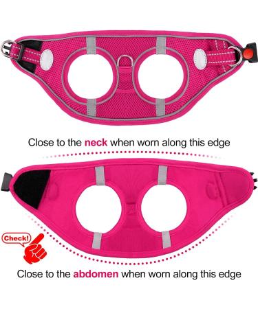 Joyal Reflective Soft Padded Dog Harness for Small Dogs | Air-Mesh Breast Dishes in Bright Pink | Perfect Fit for Puppies (S: 38-42cm) - Buy Online on GoSupps.com