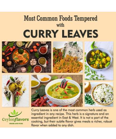 Ceylon Flavors Organic Curry Leaves - Gluten Free Natural Air Dried Herbs 0.7oz - Buy Online on GoSupps.com