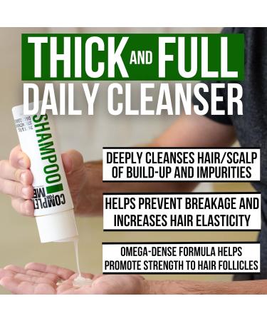 Mens Shampoo for Thicker Hair - Paraben & Sulfate Free Deep Cleansing Strengthening Shampoo | Scalp Care & Daily Hair Cleanser - Buy Online on GoSupps.com