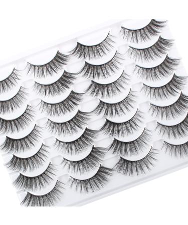 Oreola 14 Pairs Cat Eye Lashes - Natural Wispies & 3D Crossed False Eyelashes Set - Buy Online on GoSupps.com