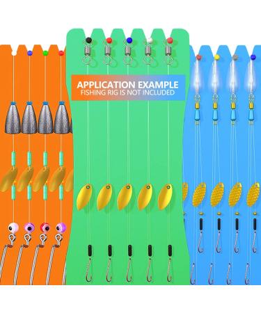 SAMSFX Fishing Leader Line Holder Foam Board with Snelled Hook Keeper - 10 Pack with Retaining Pins | 14x6cm | Accessories Included - Buy Online on GoSupps.com