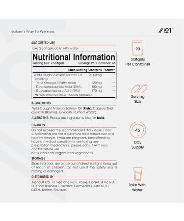 Wild Sockeye Salmon Oil 2000mg Softgels | Omega-3 Rich | Non-GMO & Gluten Free | 90 Count - Buy Online on GoSupps.com