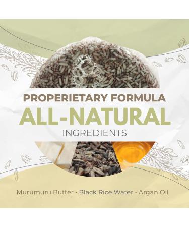 Buy Black Rice Water Shampoo Bars - Natural Hair Growth & Shine | Set of 2 - Sulfate-Free with Argan Oil & Murumuru Butter - Buy Online on GoSupps.com