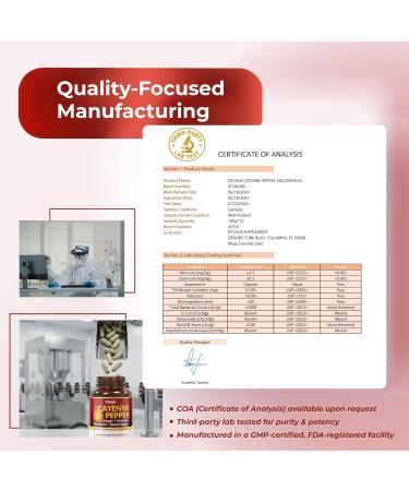 Cayenne Pepper with Ginger Turmeric Cinnamon Black Pepper - Digestion Support (150-day Supply) - Buy Online on GoSupps.com