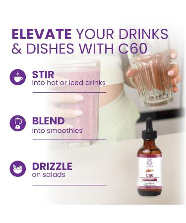 C60 Power Cinnamon Flavored C60 in Organic MCT Coconut Oil - Natural Wellness & Antioxidant Support for Men & Women, 99.99% Pure Sublimated C60, Promotes Energy, Clarity, & Stamina - 2 fl oz Bottle 2 Fl Oz (Pack of 1) - Buy Online on GoSupps.com