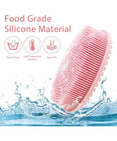 Cobee Silicone Bath Brush - Exfoliating Shower & Body Scrubber for All Skin Types (Pink) - Buy Online on GoSupps.com
