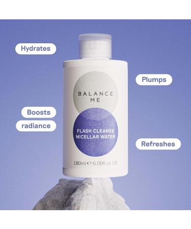 Balance Me Flash Cleanse Micellar Water - Vegan Facial Cleanser 180ml | Made in UK - Buy Online on GoSupps.com