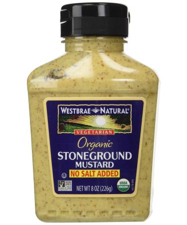 Westbrae Natural Stoneground Mustard, No Salt Added, 8 oz