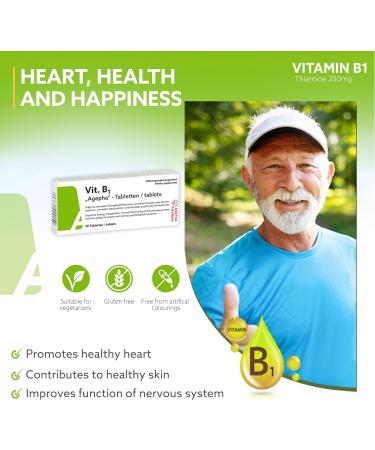 High Dose Vitamin B1 Tablets for Nerve Pain & Nervous Disorders - Supports Memory, Concentration & Metabolism - EU Quality - Additive-Free - Buy Online on GoSupps.com