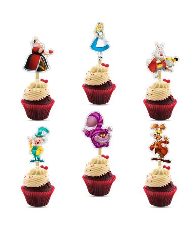 Seyal Alice in Wondrland cupcake topper