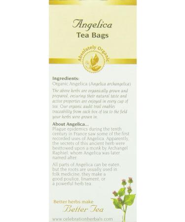 Buy Celebration Herbals Organic Angelica Root - 24 Bags (0.02 lb) | Premium Quality Herbal Tea for Wellness - Buy Online on GoSupps.com