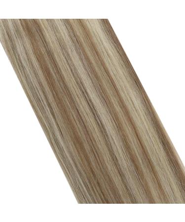 Moresoo Bonding Extensions | Real Hair U-Tip Keratin Extensions | Blond Strands | Remy Hot Fusion | #P9A/60 Light Brown & Platinum Blond | 50g 50cm - Buy Online on GoSupps.com