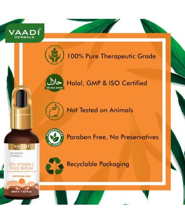 Vitamin C Face Serum (20%) with Mandarin & Kakadu Plum - Brightening 30 ml | Anti-Aging Skincare - Buy Online on GoSupps.com