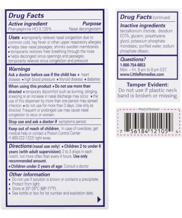 Little Remedies Nasal Decongestant Drops 0.5 oz - Pack of 6 - Buy Online on GoSupps.com