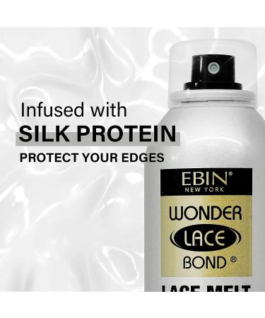 EBIN NEW YORK Wonder Lace Melt Aerosol Spray | Long Lasting Hold | Silk Protein + Biotin Infused | 2.7oz Pack of 1 - Buy Online on GoSupps.com
