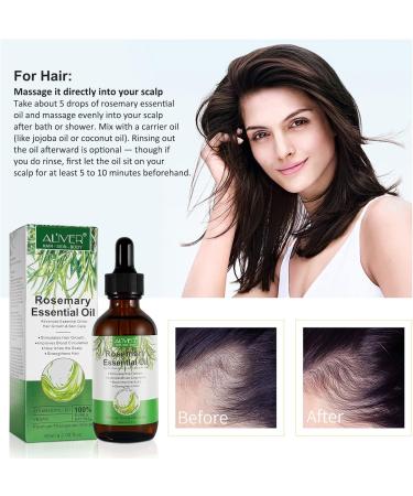 Rosemary Essential Oil for Hair Growth & Skin Care - 60 mL (Pack of 1) - Buy Online on GoSupps.com
