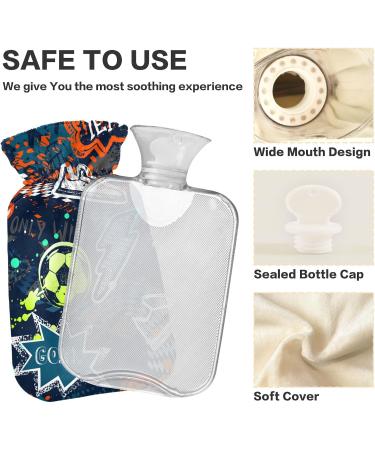 Large Hot Water Bottle for Bed - Naanle Cartoon Sport Foition | Hand & Feet Warmer | Pain Relief & Cold Therapy - 2L - Buy Online on GoSupps.com