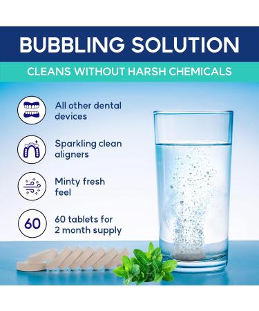 Cleaner Tablets for Difiney Anti Snoring Device: Retainer Cleaner for Invisalign Night Guard Deep Denture Cleaning Odor Stain & Plaque Remover 60 Mint Tablets 2-Month Supply - Buy Online on GoSupps.com